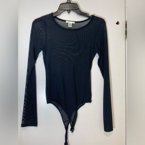 Black Mesh Bodysuit